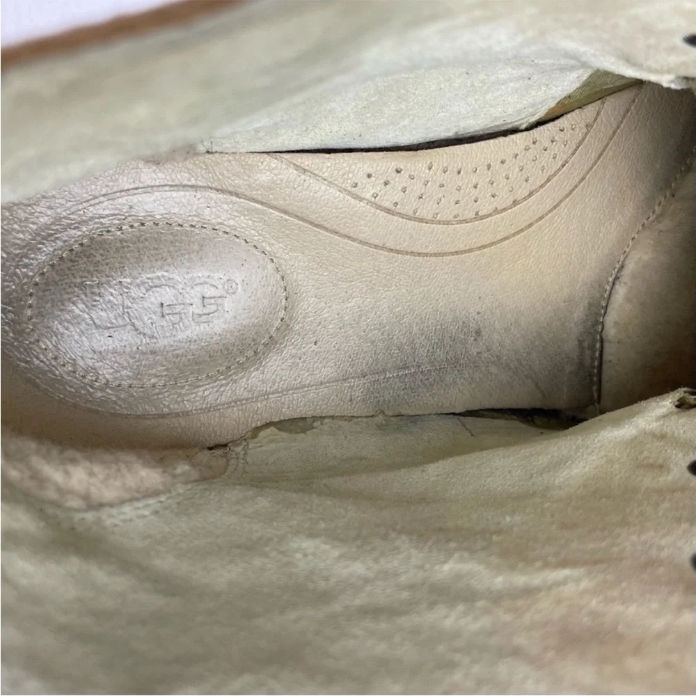 UGG Leighton Suede Leather Chestnut Tan Lace Up Ankle Chukka Boots
